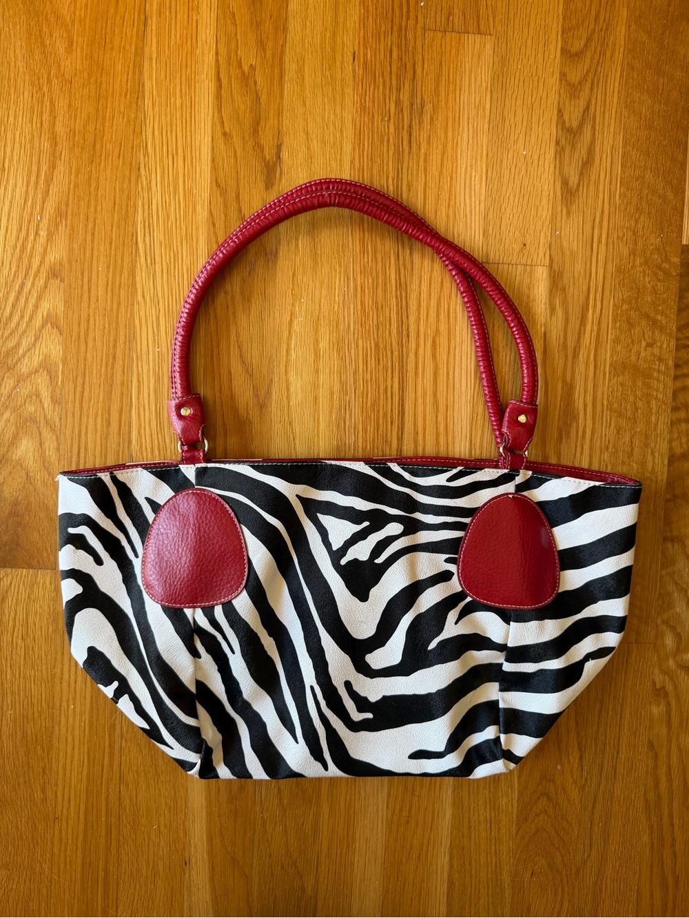 Mondo Red & Black Zebra Print Purse